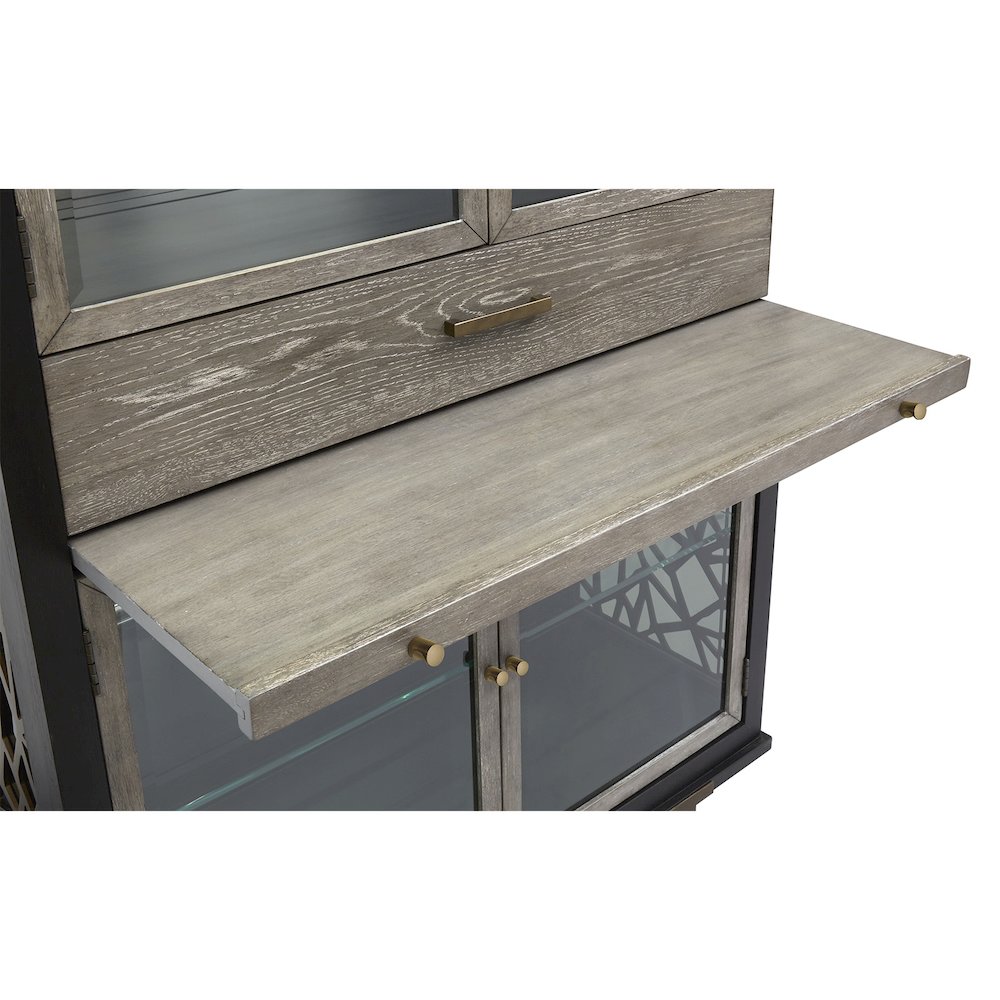 Ryker Nocturn Black And Coventry Grey Display Cabinet. Picture 6