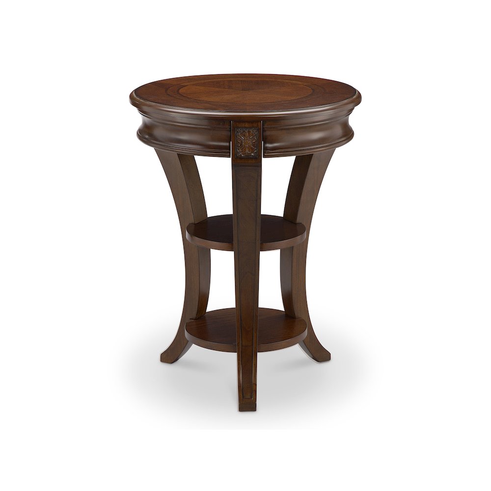 Winslet Cherry Round Accent Table. Picture 1