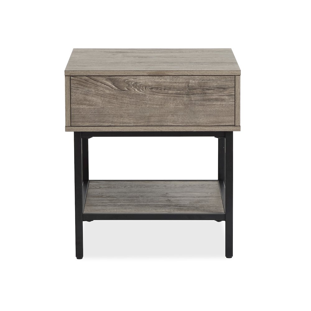 Fenwick Whitetail Brown And Smoke Glass Rectangular End Table. Picture 5
