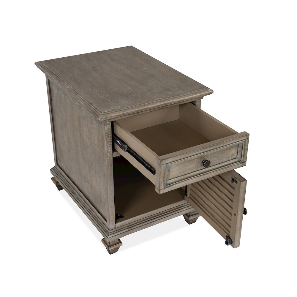 Lancaster Dovetail Grey Chairside End Table. Picture 7