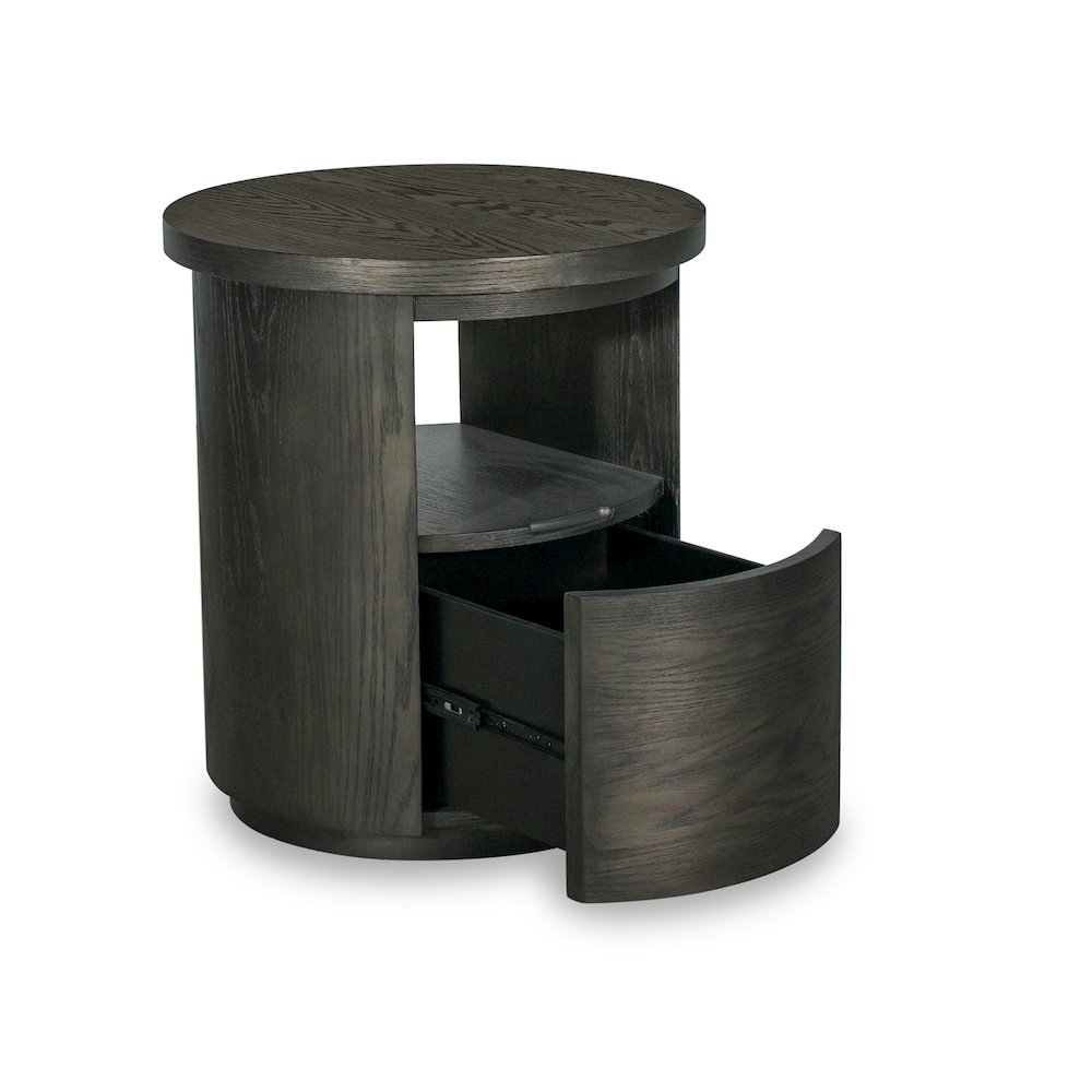Bosley Coffee Bean Round End Table. Picture 5