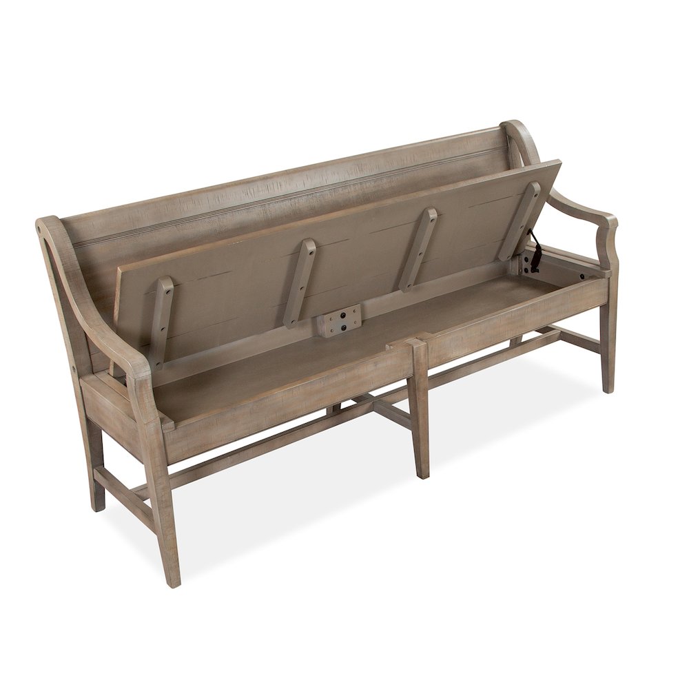 Paxton Place Dovetail Grey Bench. Picture 5