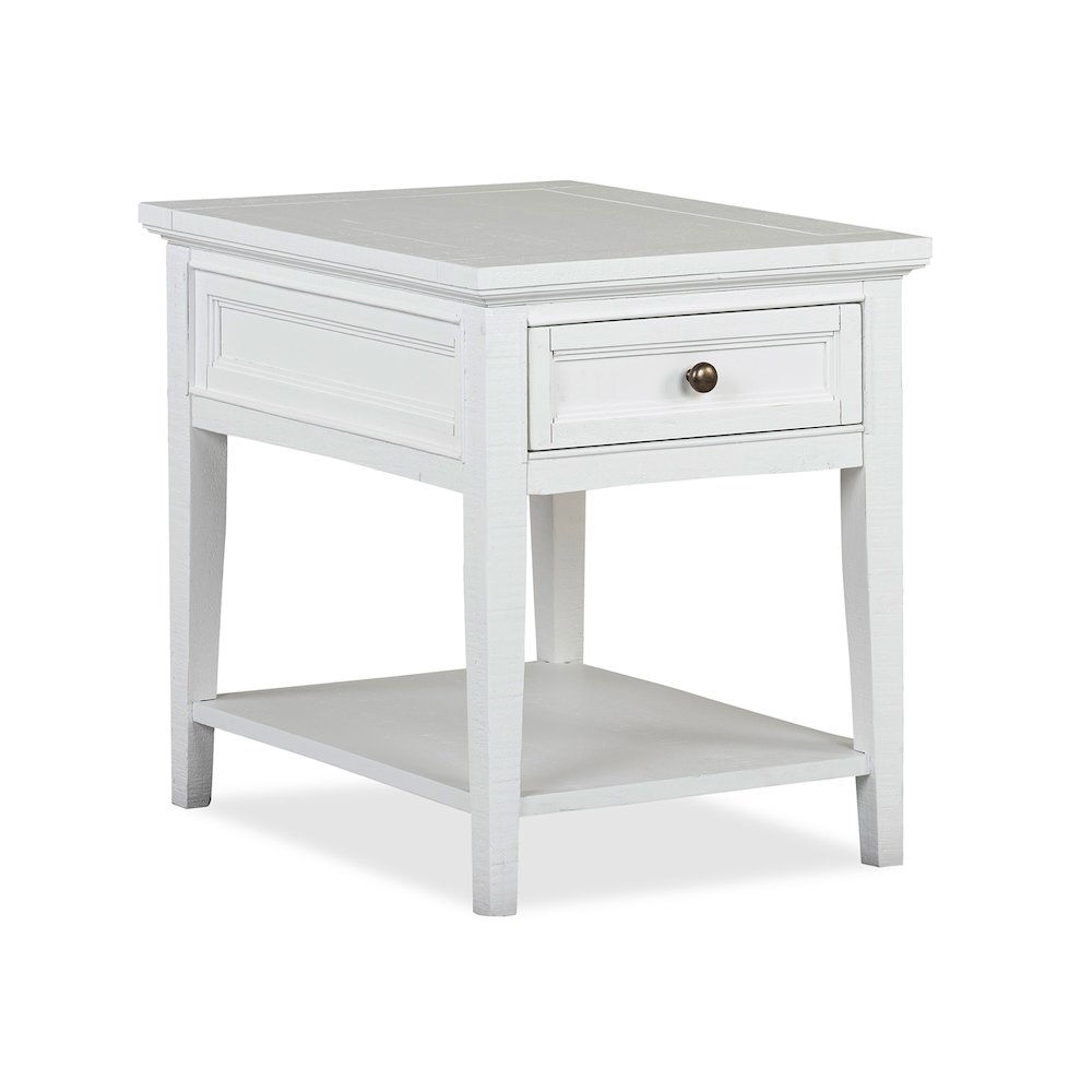 Heron Cove Chalk White Rectangular End Table. Picture 1