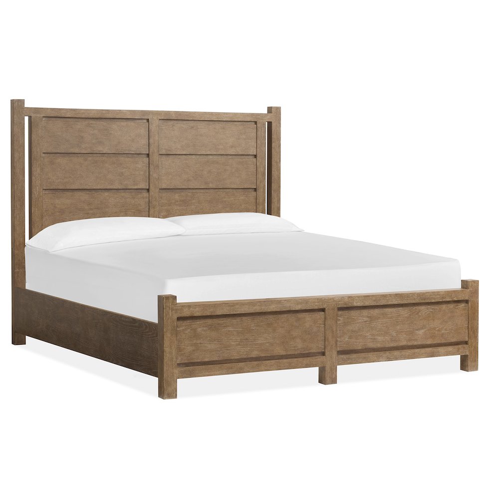 Plum Creek Sierra Brown Queen Panel Bed. Picture 1