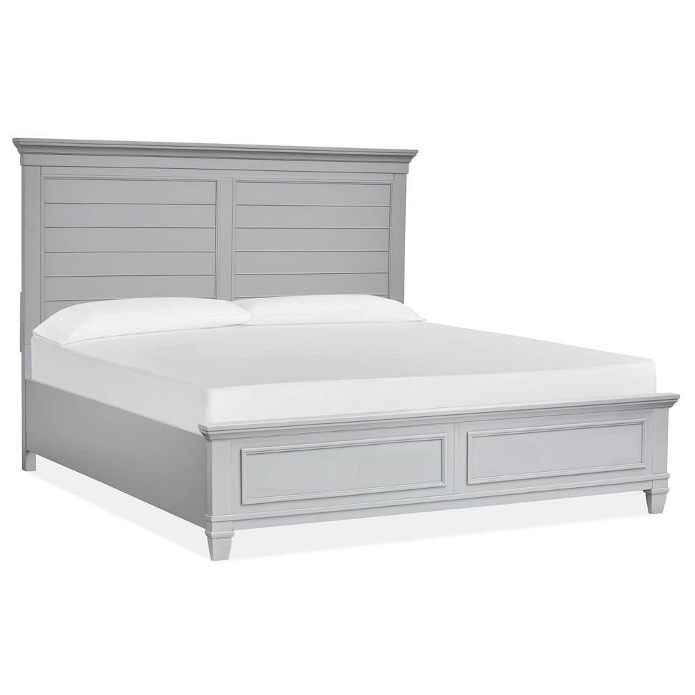 Charleston Harbor Gray California King Grey Panel Bed. Picture 1