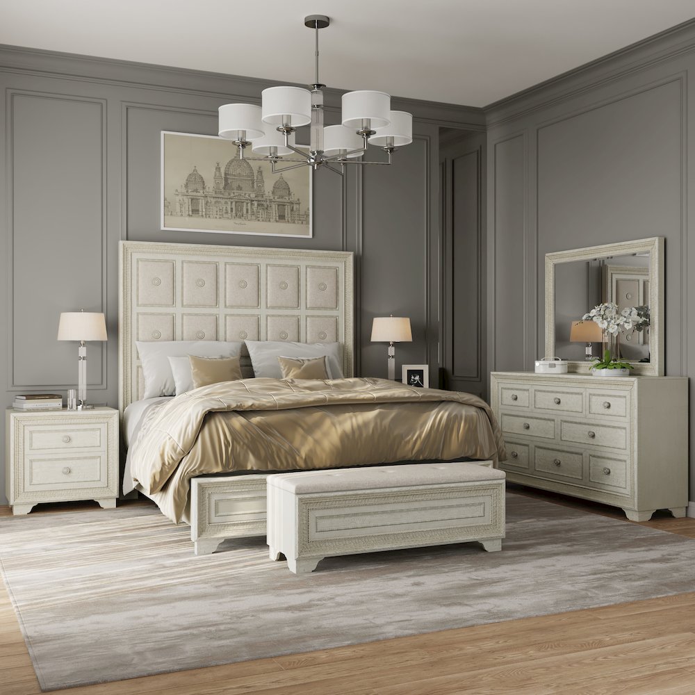 Pulaski Camila Creamy White Dresser With Mirror. Picture 10