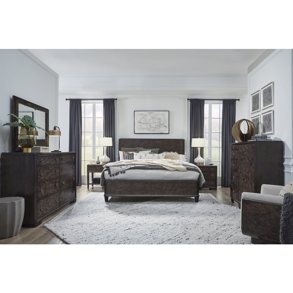 Rowan Espresso King Panel Bed. Picture 6