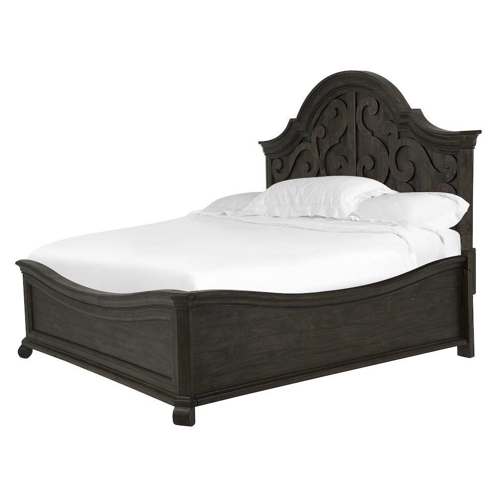 Bellamy Peppercorn California King Shaped Panel Bed. Picture 1