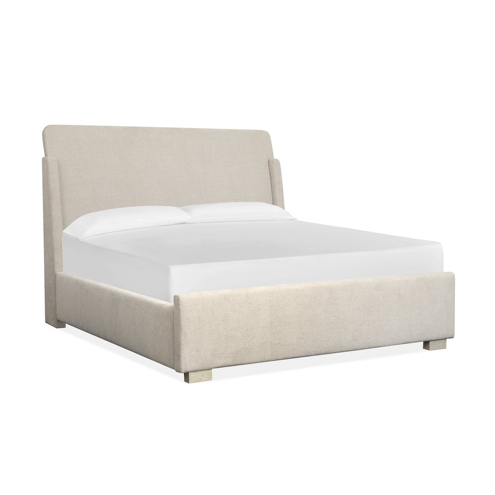 Lorelei Misty Cloud California King Upholstered Sleigh Bed. Picture 1