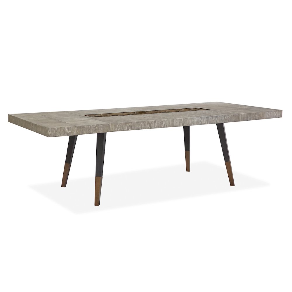 Ryker Nocturn Black And Coventry Grey Rectangular Dining Table. Picture 4