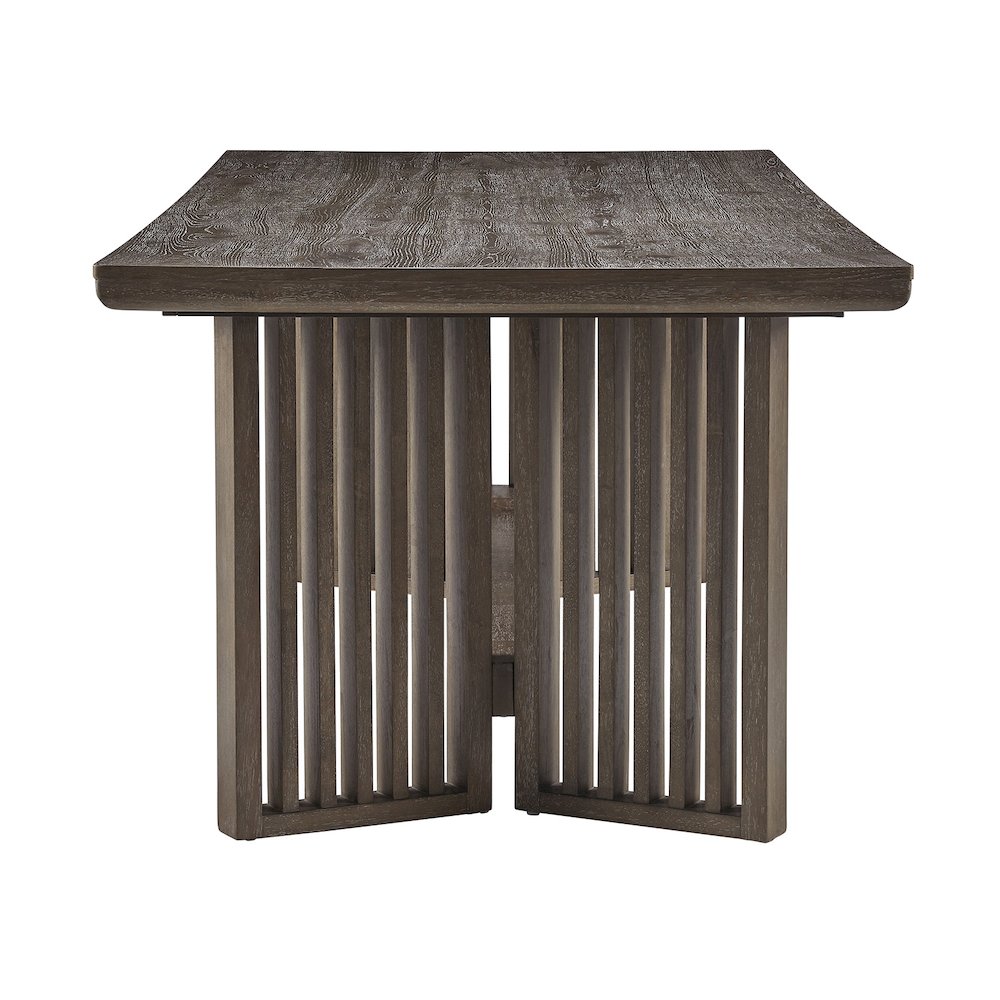 Kavanaugh Weathered Kona Brown Trestle Dining Table. Picture 3