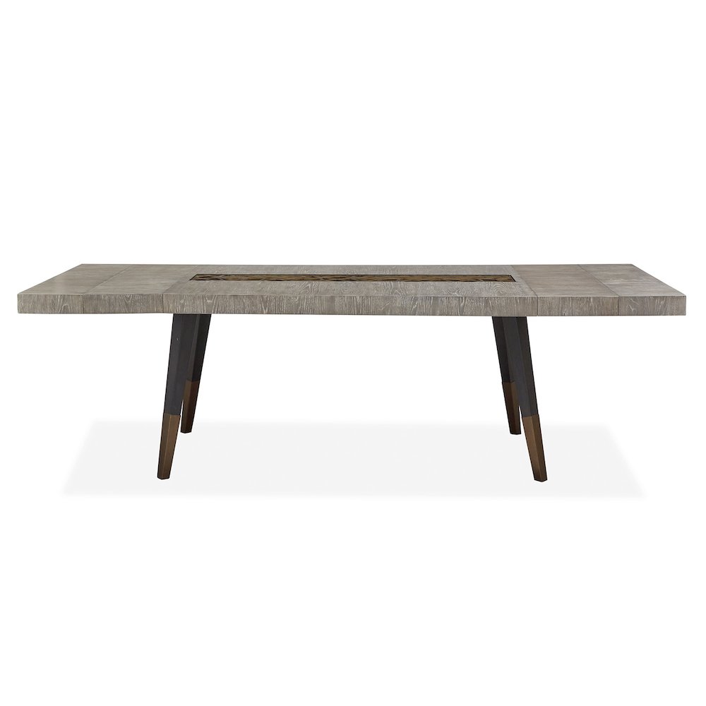 Ryker Nocturn Black And Coventry Grey Rectangular Dining Table. Picture 5
