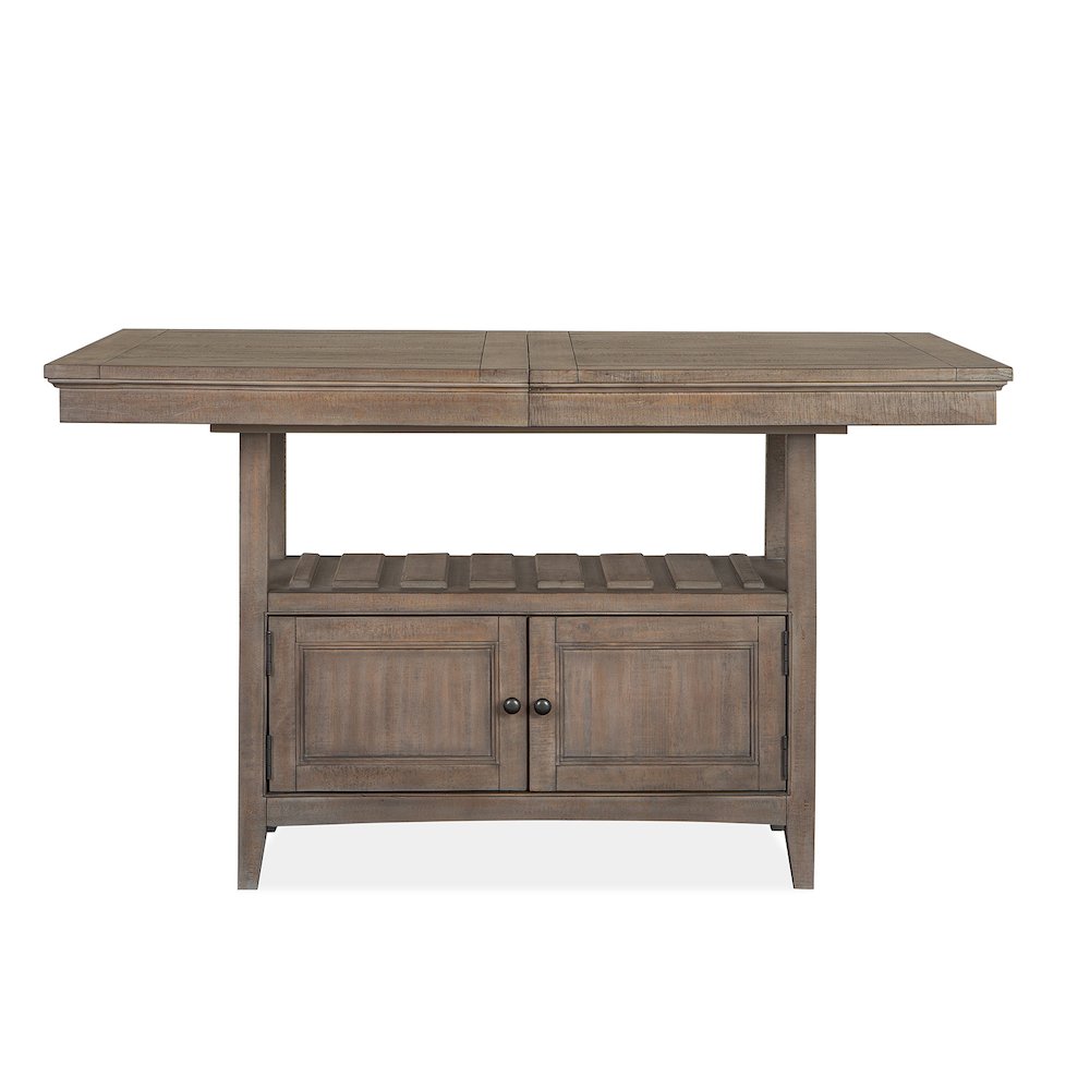 Paxton Place Dovetail Grey Extendable Counter Height Dining Table. Picture 2