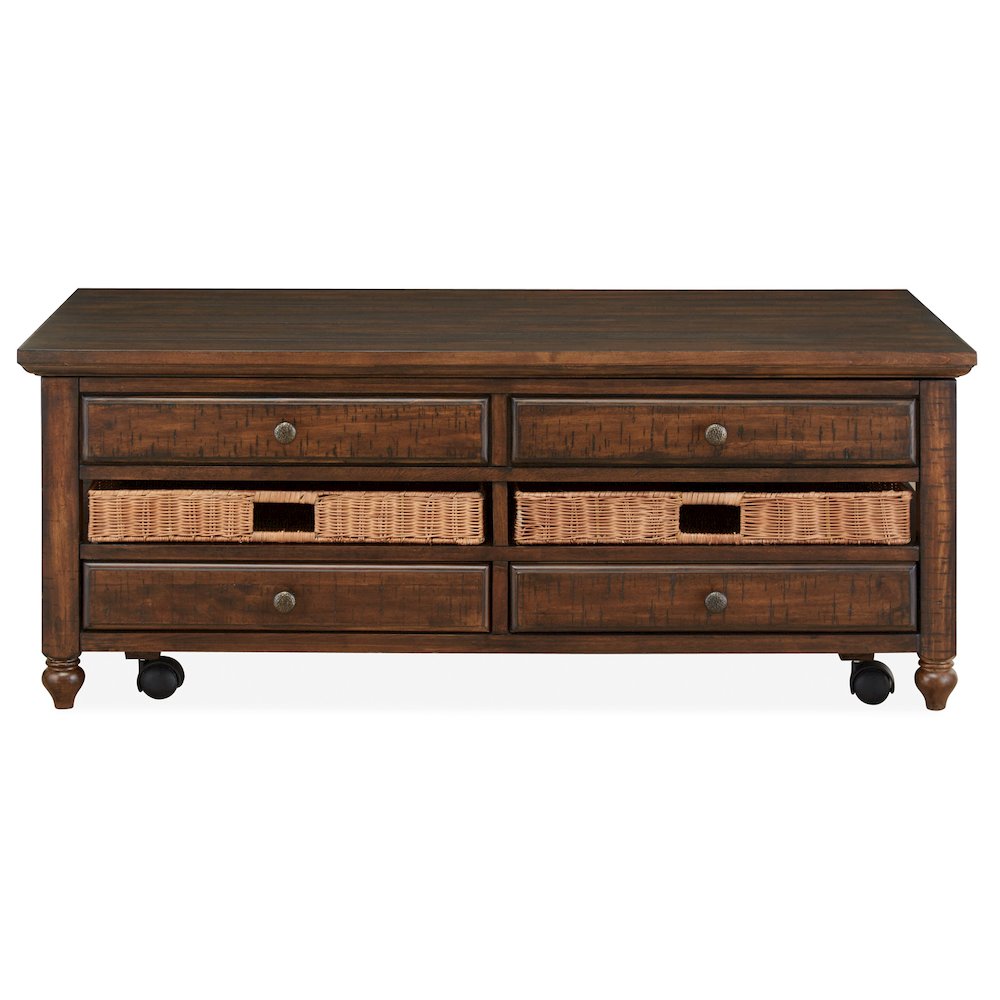 Cottage Lane Coffee Rectangular Lift Top Cocktail Table. Picture 2