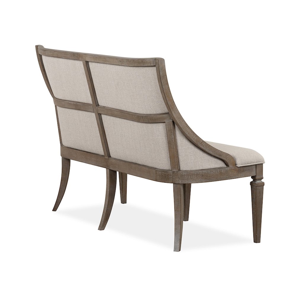 Lancaster Dovetail Grey Upholstered Bench. Picture 4