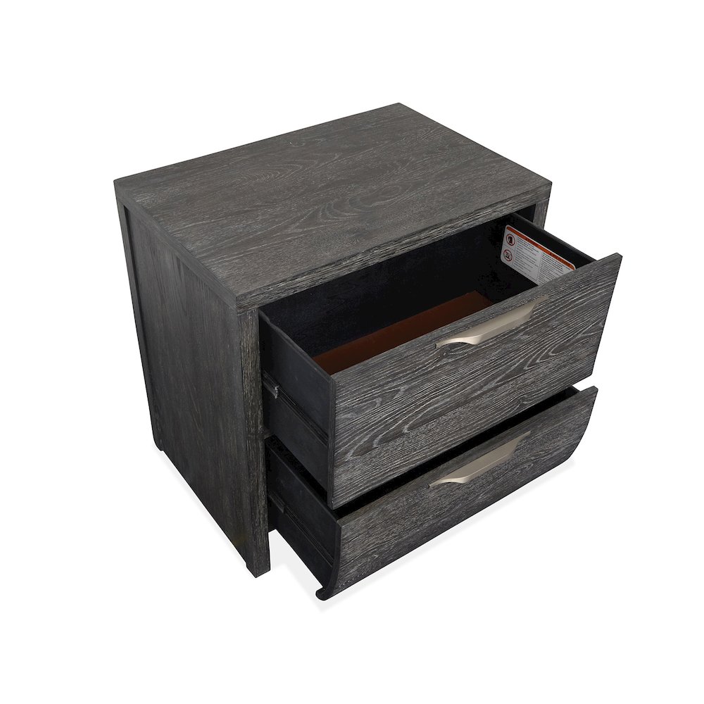 Kinsley Black Heron Drawer Nightstand. Picture 6