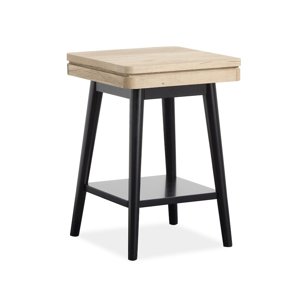 Fletcher Driftwood Square Accent Table. Picture 1