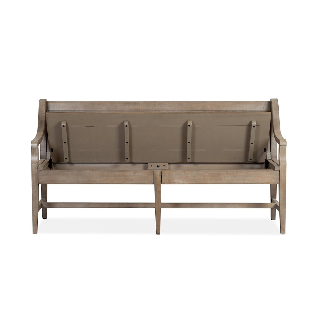 Paxton Place Dovetail Grey Bench. Picture 6