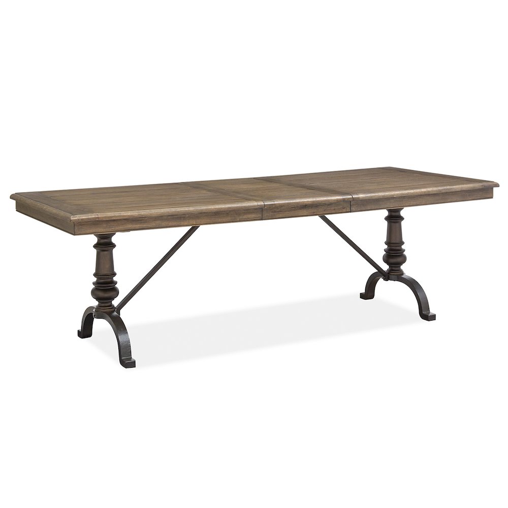 Roxbury Manor Homestead Brown Extendable Rectangular Dining Table. Picture 4