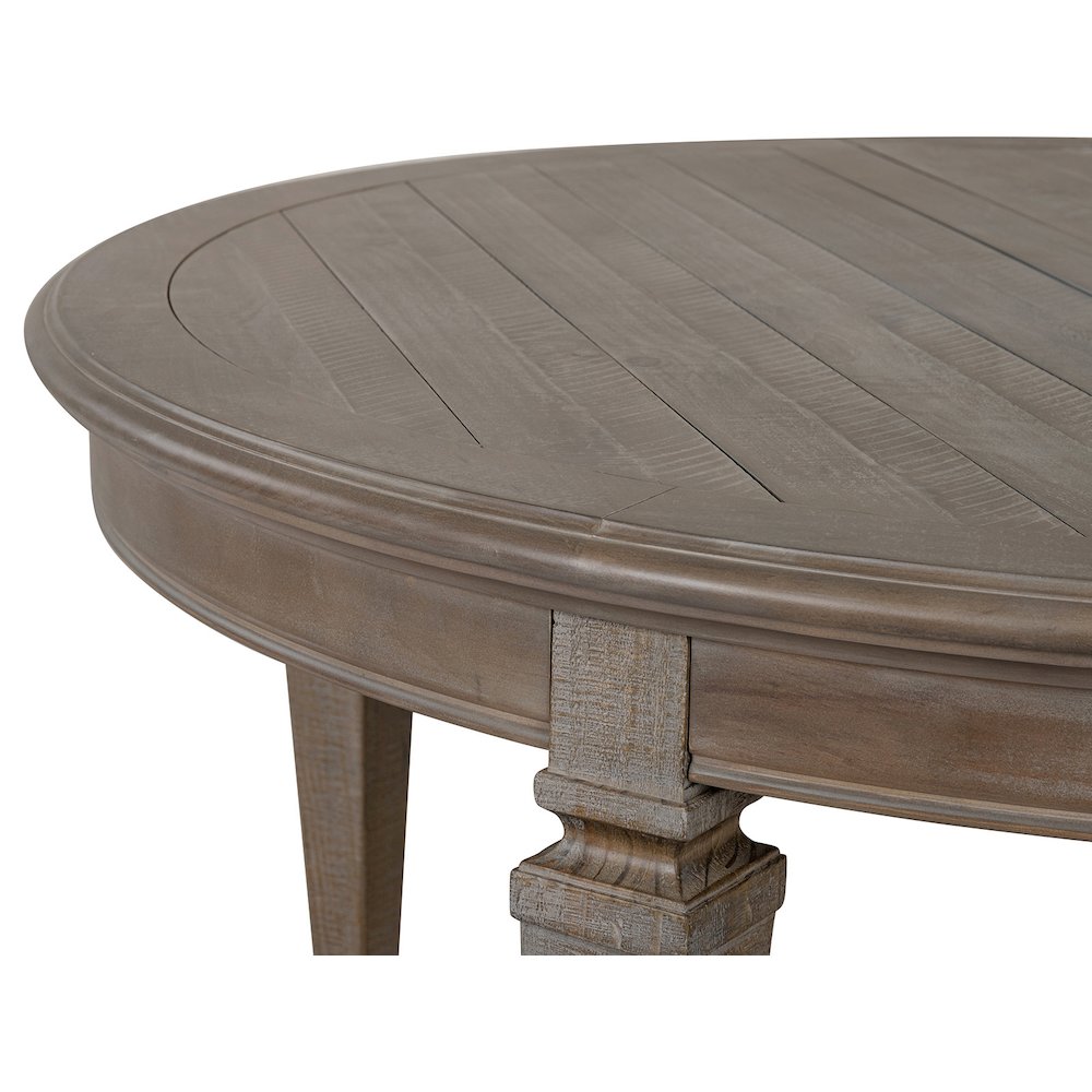 Lancaster Dovetail Grey Extendable Round Dining Table. Picture 7