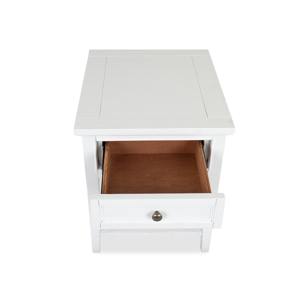 Heron Cove Chalk White Rectangular End Table. Picture 8