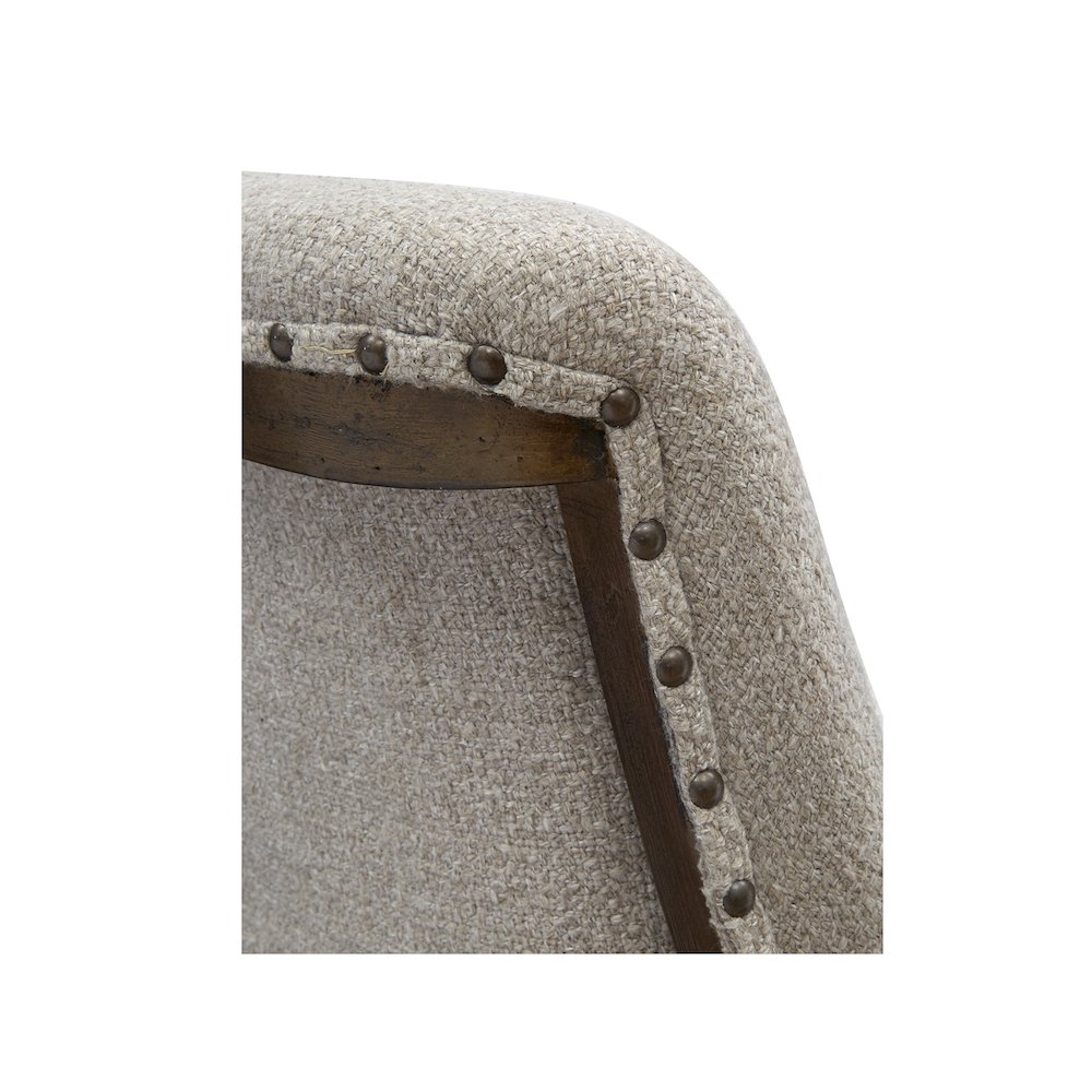 Roxbury Manor Homestead Brown Upholstered Bench. Picture 6
