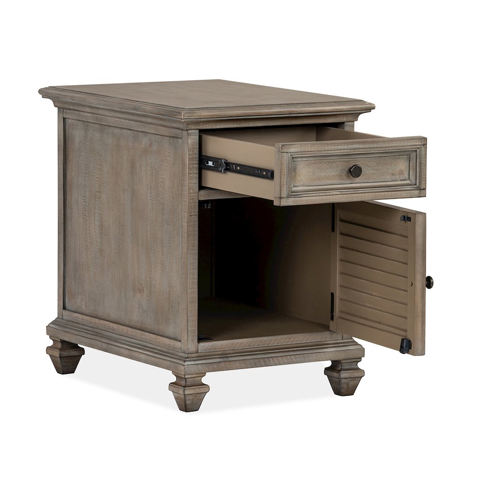 Lancaster Dovetail Grey Chairside End Table. Picture 6