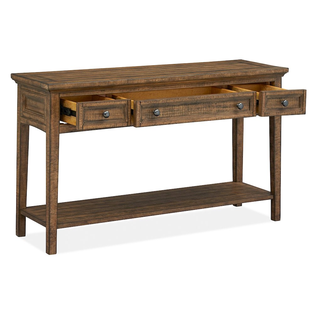 Bay Creek Toasted Nutmeg Rectangular Sofa Table. Picture 6