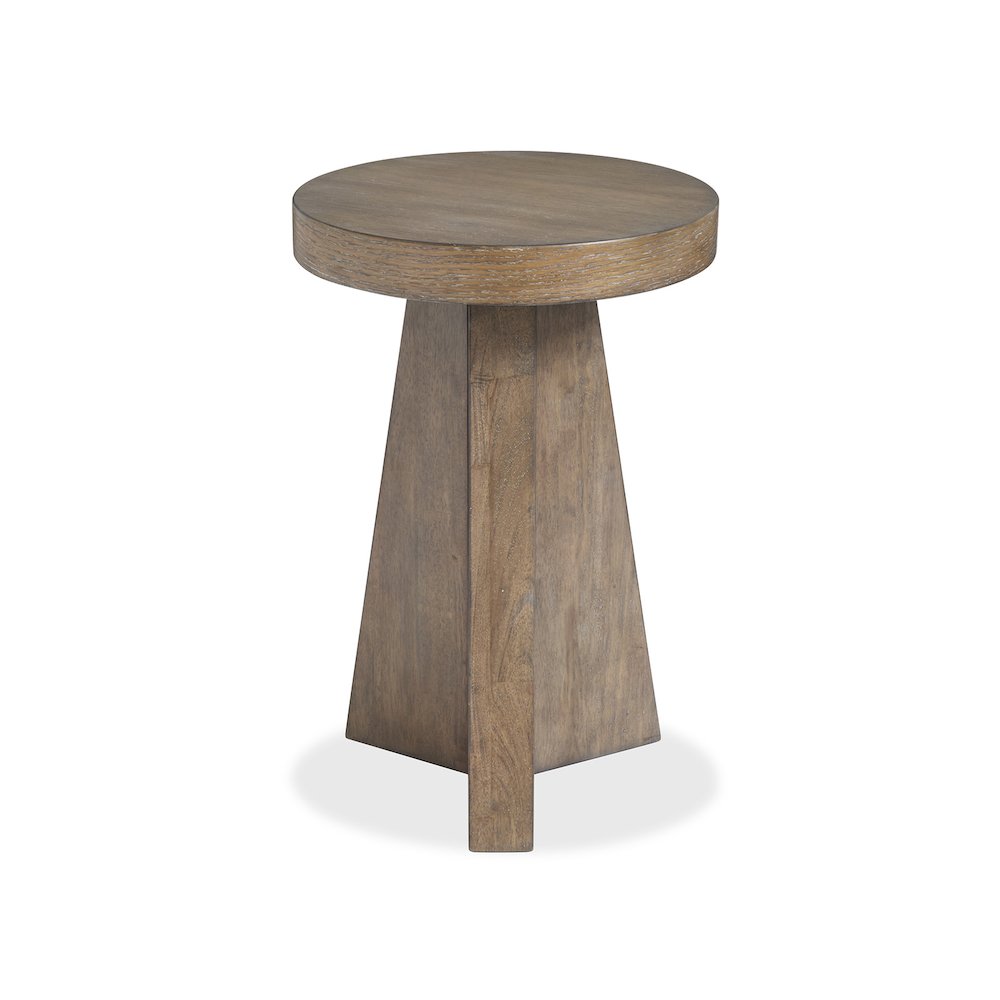 Lansbury Antique Wheat Round Accent End Table. Picture 4