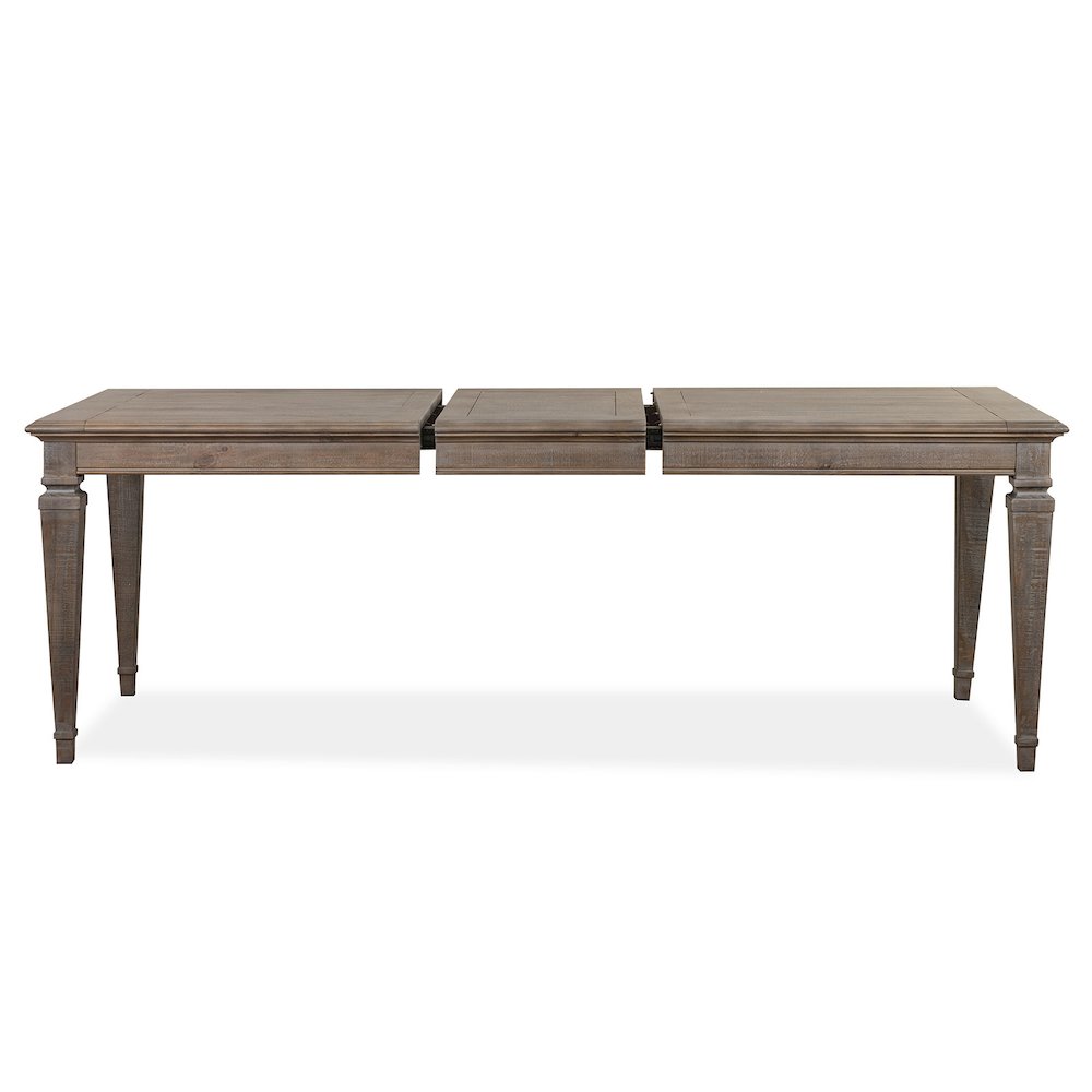 Lancaster Dovetail Grey Extendable Rectangular Dining Table. Picture 5