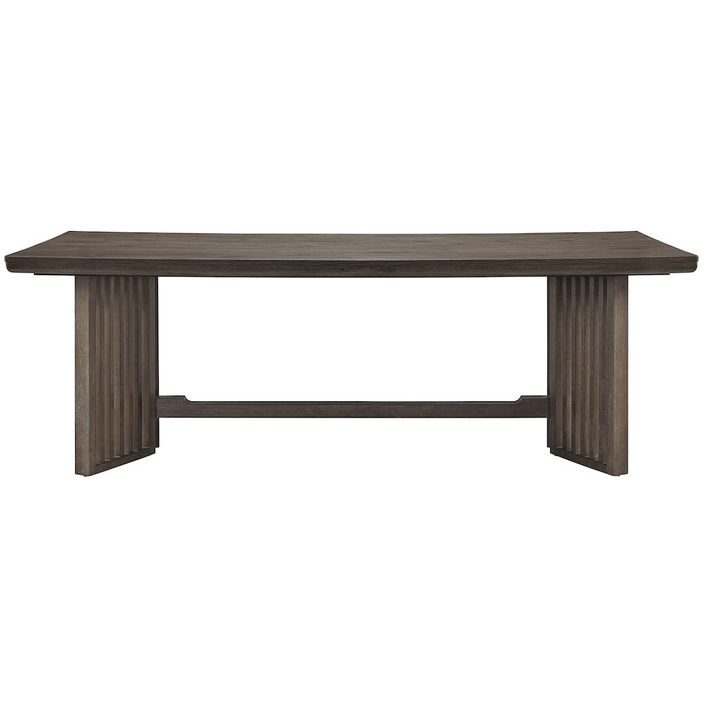 Kavanaugh Weathered Kona Brown Trestle Dining Table. Picture 2