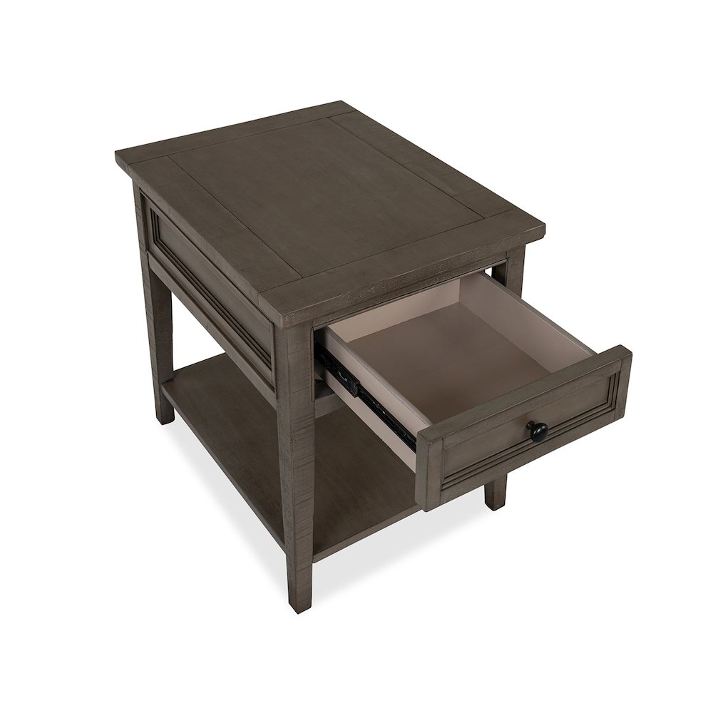 Paxton Place Dovetail Grey Rectangular End Table. Picture 8