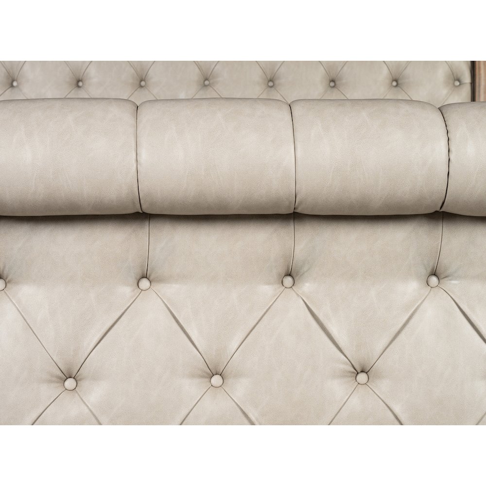 Marisol Fawn Queen Upholstered Sleigh Bed. Picture 7