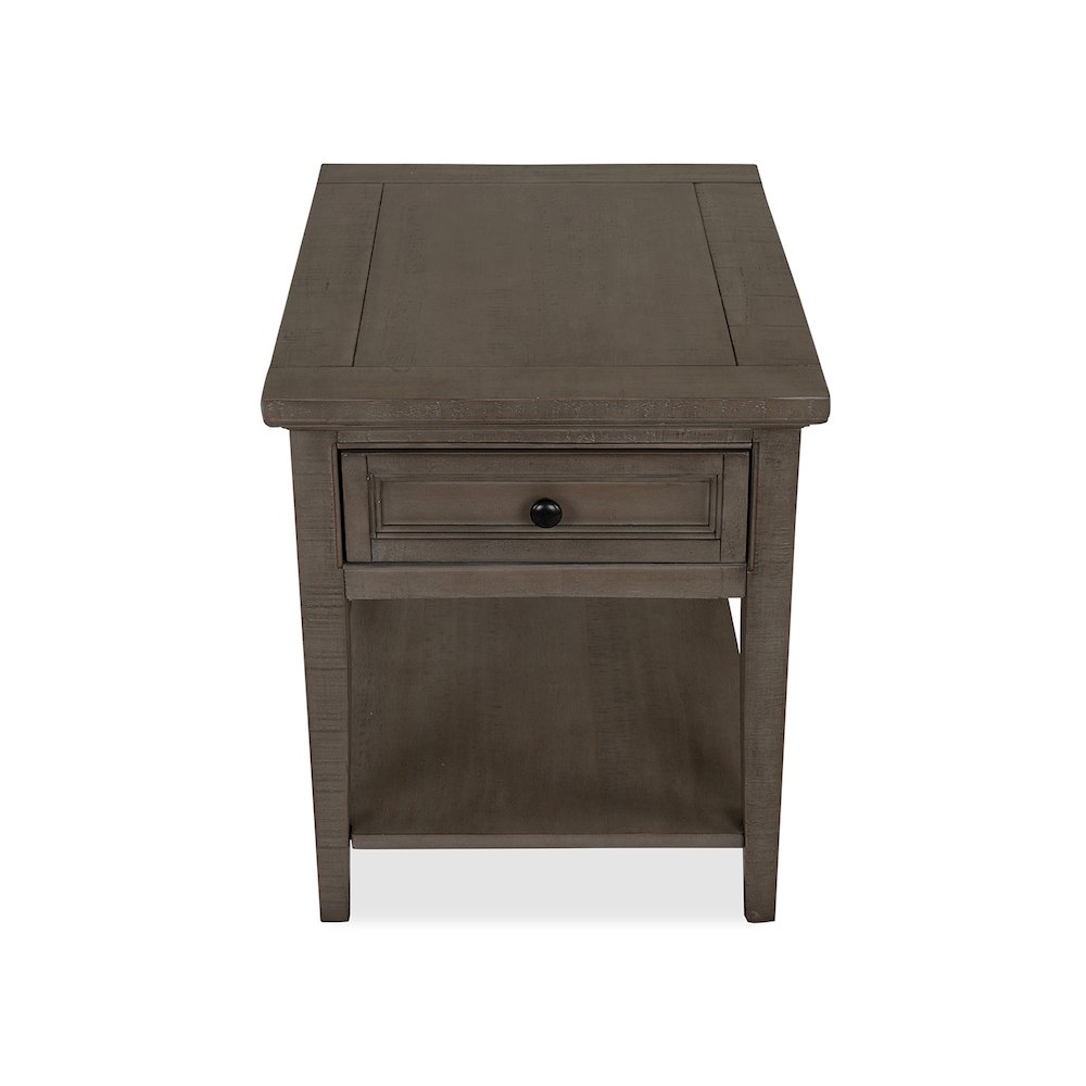 Paxton Place Dovetail Grey Rectangular End Table. Picture 3