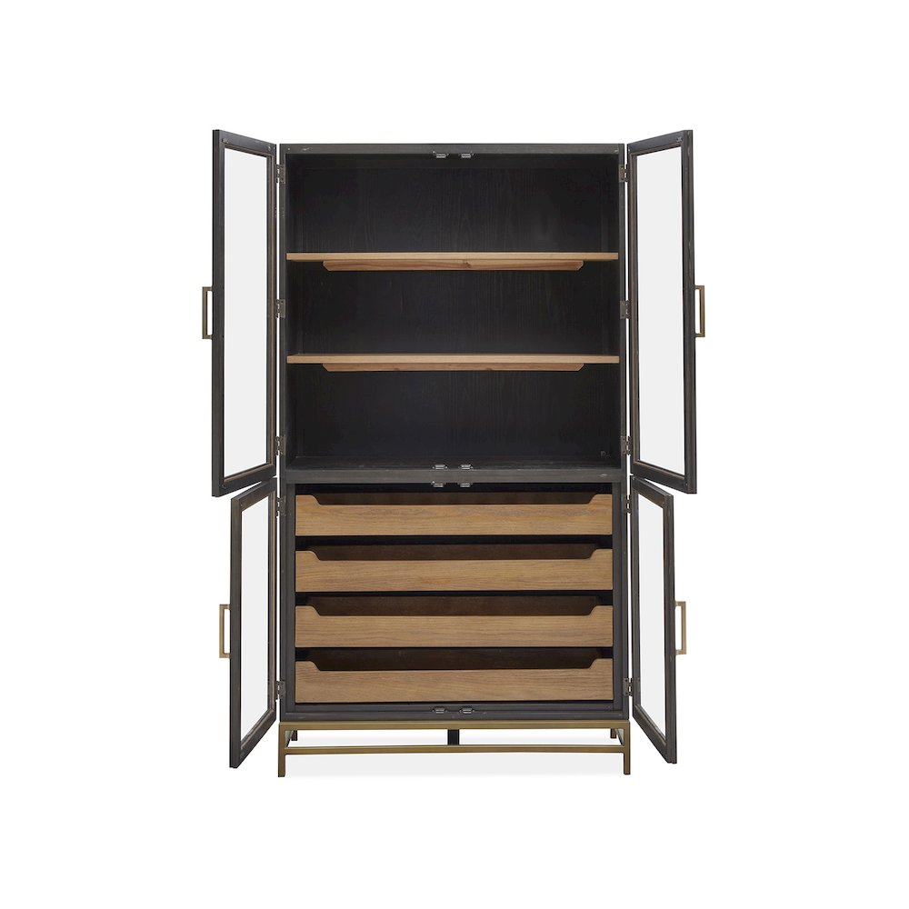 Lindon Coffee Bean Two Tone Cabinet. Picture 6