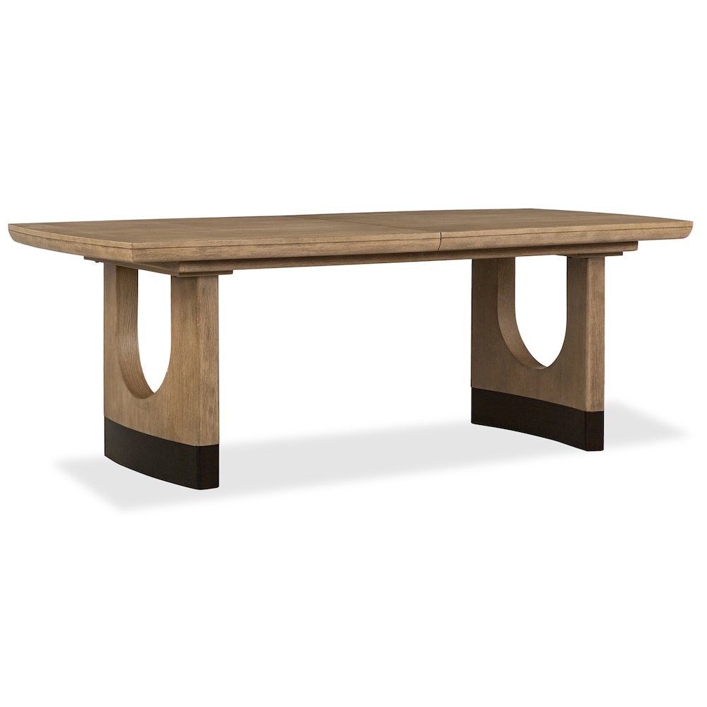 Tristan Swiss Coffee Extendable Trestle Dining Table. Picture 1