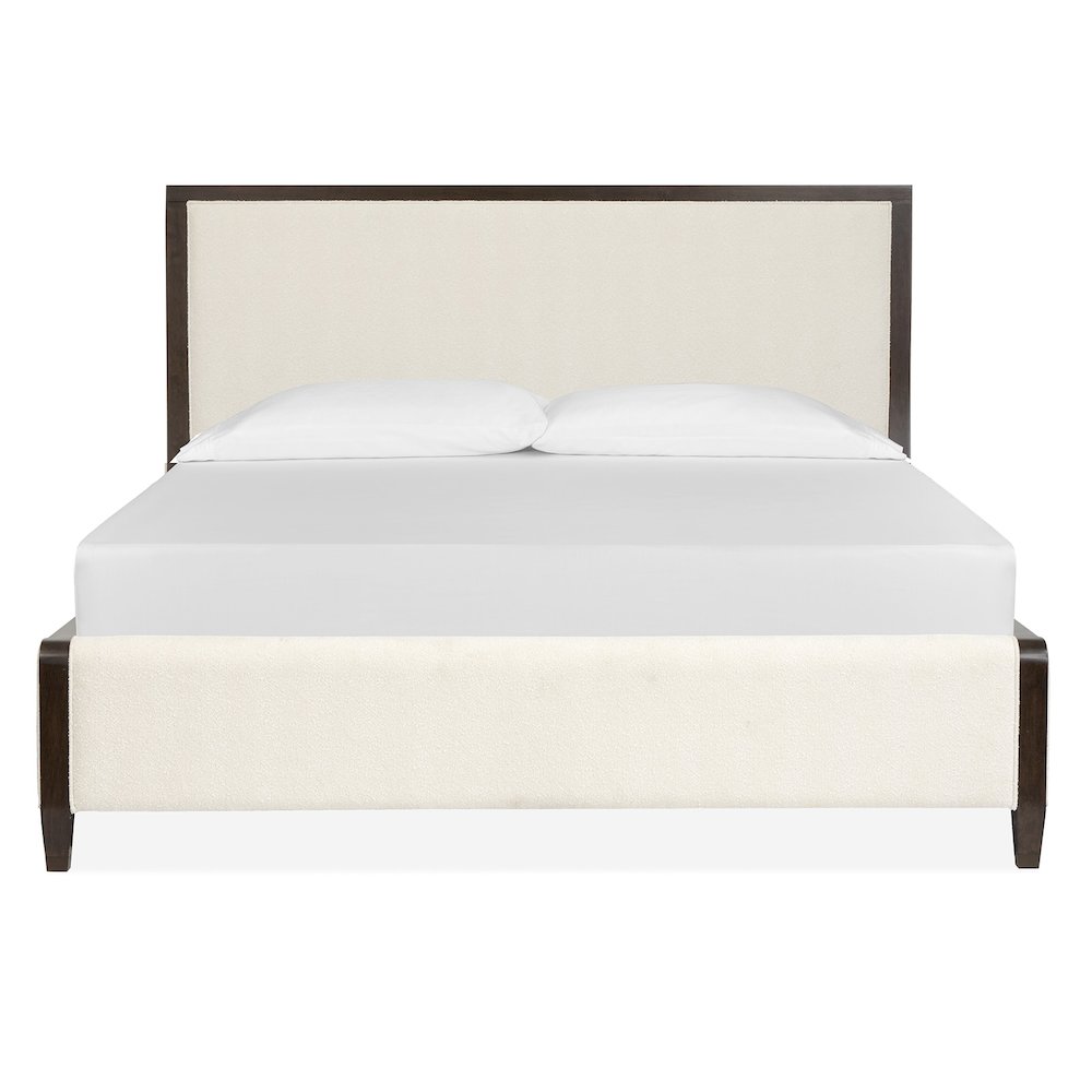 Rowan Espresso King Upholstered Panel Bed. Picture 2