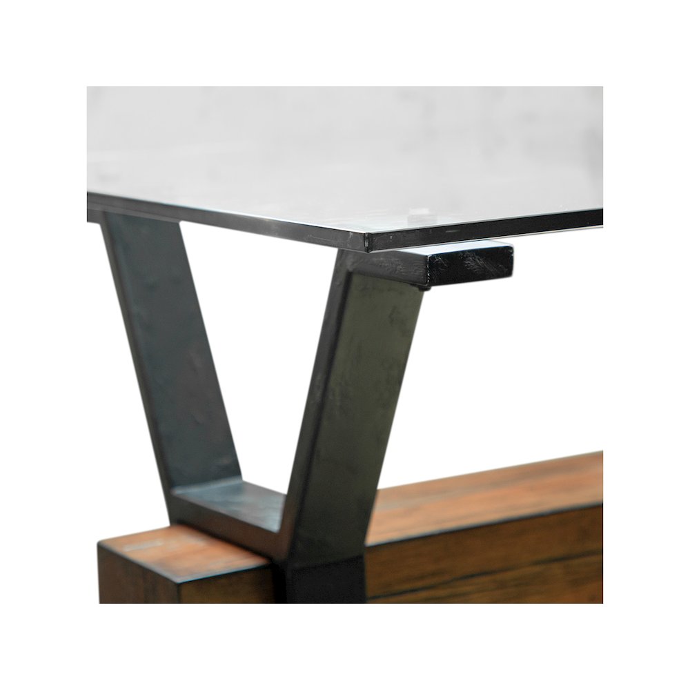 Sawyer Toasted Nutmeg And Smoked Iron Rectangular End Table. Picture 5