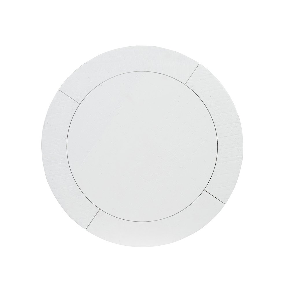 Heron Cove Chalk White Round Accent End Table. Picture 5