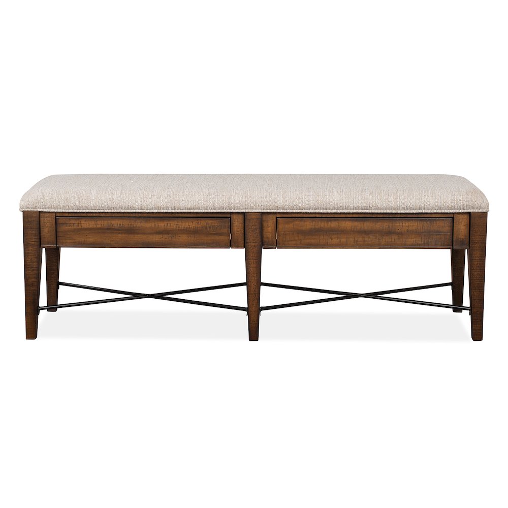 Bay Creek Toasted Nutmeg Upholstered Bench. Picture 2