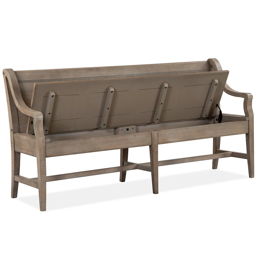 Paxton Place Dovetail Grey Bench. Picture 4