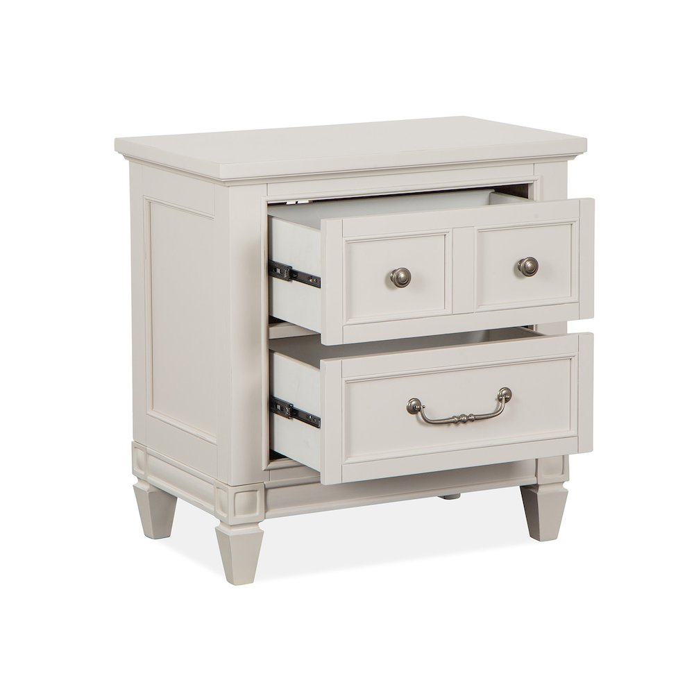 Willowbrook Egg Shell White With Slight Rub Through Drawer Nightstand. Picture 4