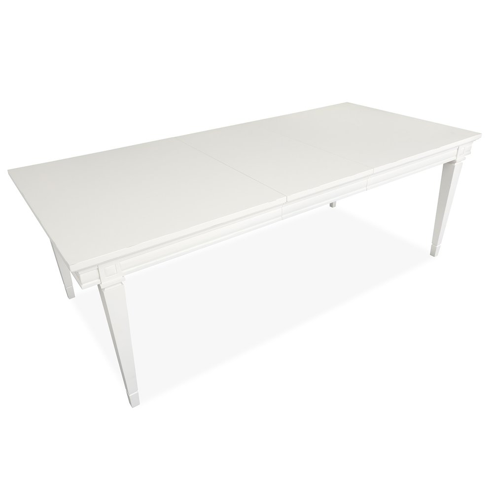 Willowbrook Egg Shell White Extendable Rectangular Dining Table. Picture 4