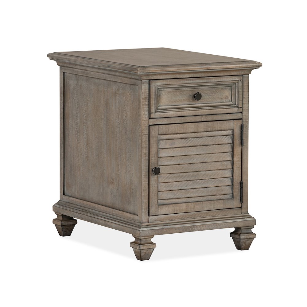 Lancaster Dovetail Grey Chairside End Table. Picture 1