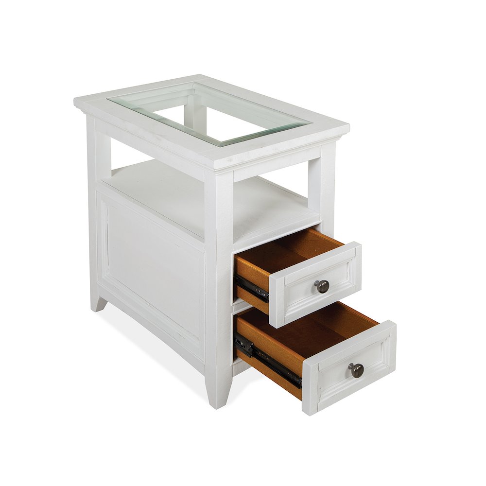 Heron Cove Chalk White Chairside End Table. Picture 6