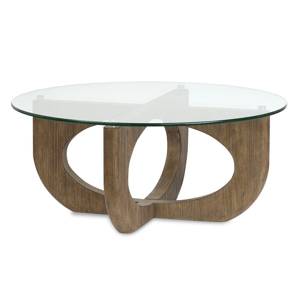 Lainey Almond Round Cocktail Table. Picture 1