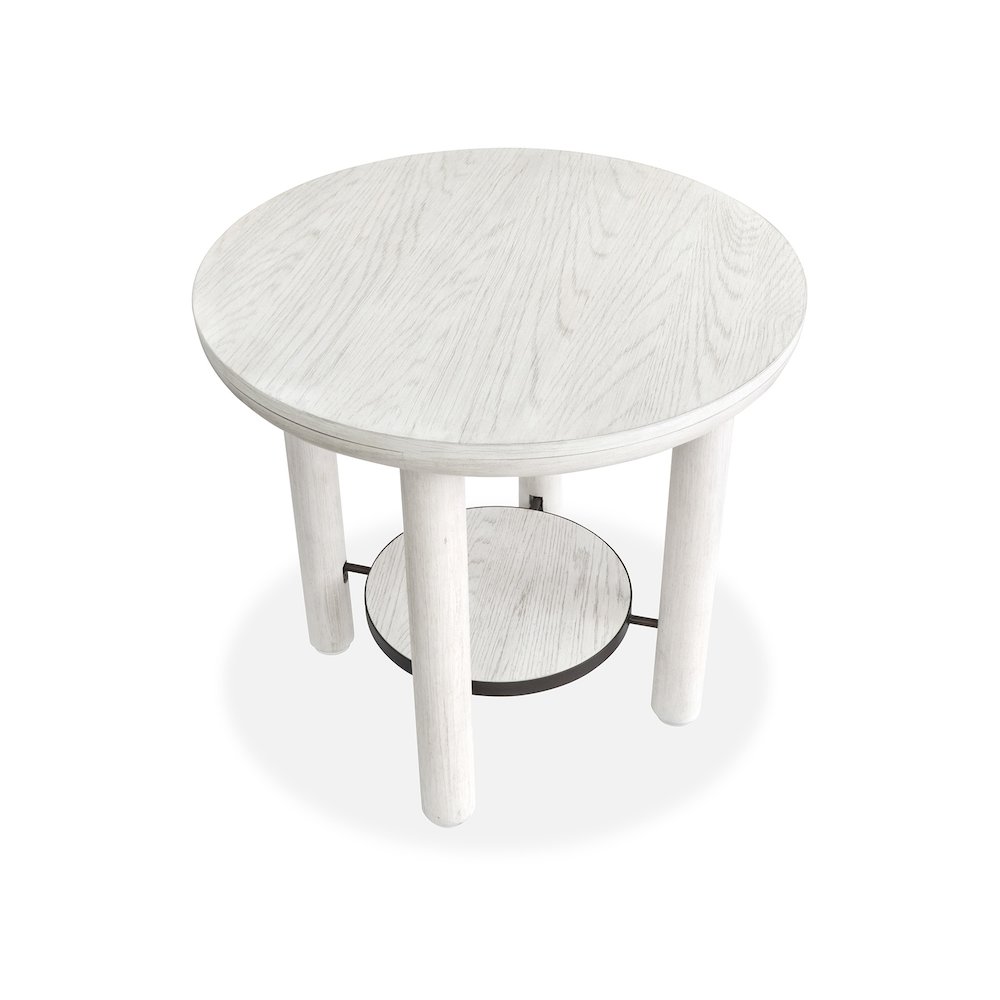 Sunset Cove Moonlight Pearl Round End Table. Picture 2