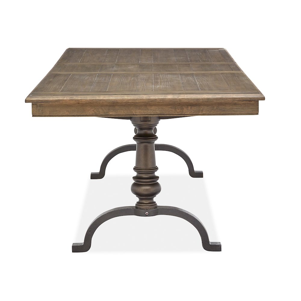 Roxbury Manor Homestead Brown Extendable Rectangular Dining Table. Picture 3