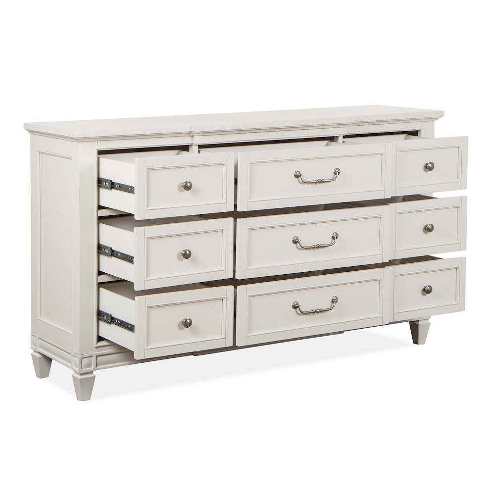 Willowbrook Egg Shell White With Slight Rub Through Drawer Dresser. Picture 4