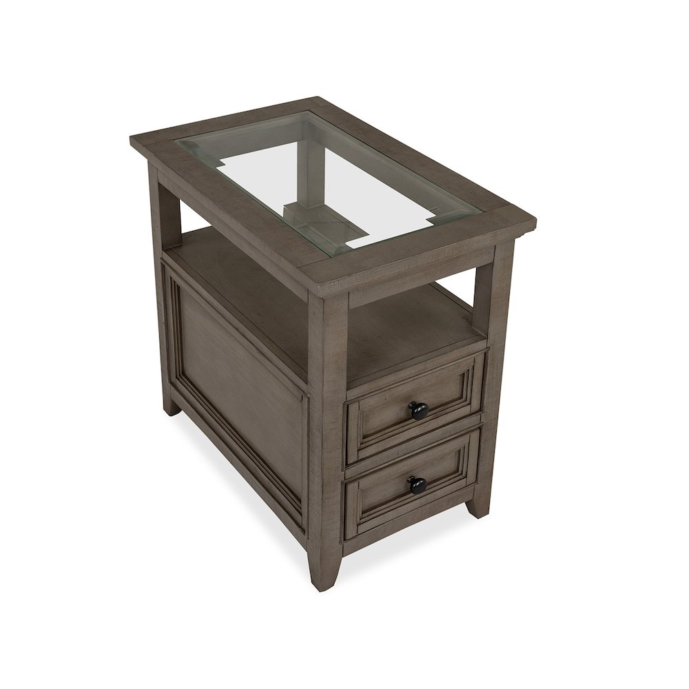 Paxton Place Dovetail Grey Chairside End Table. Picture 2